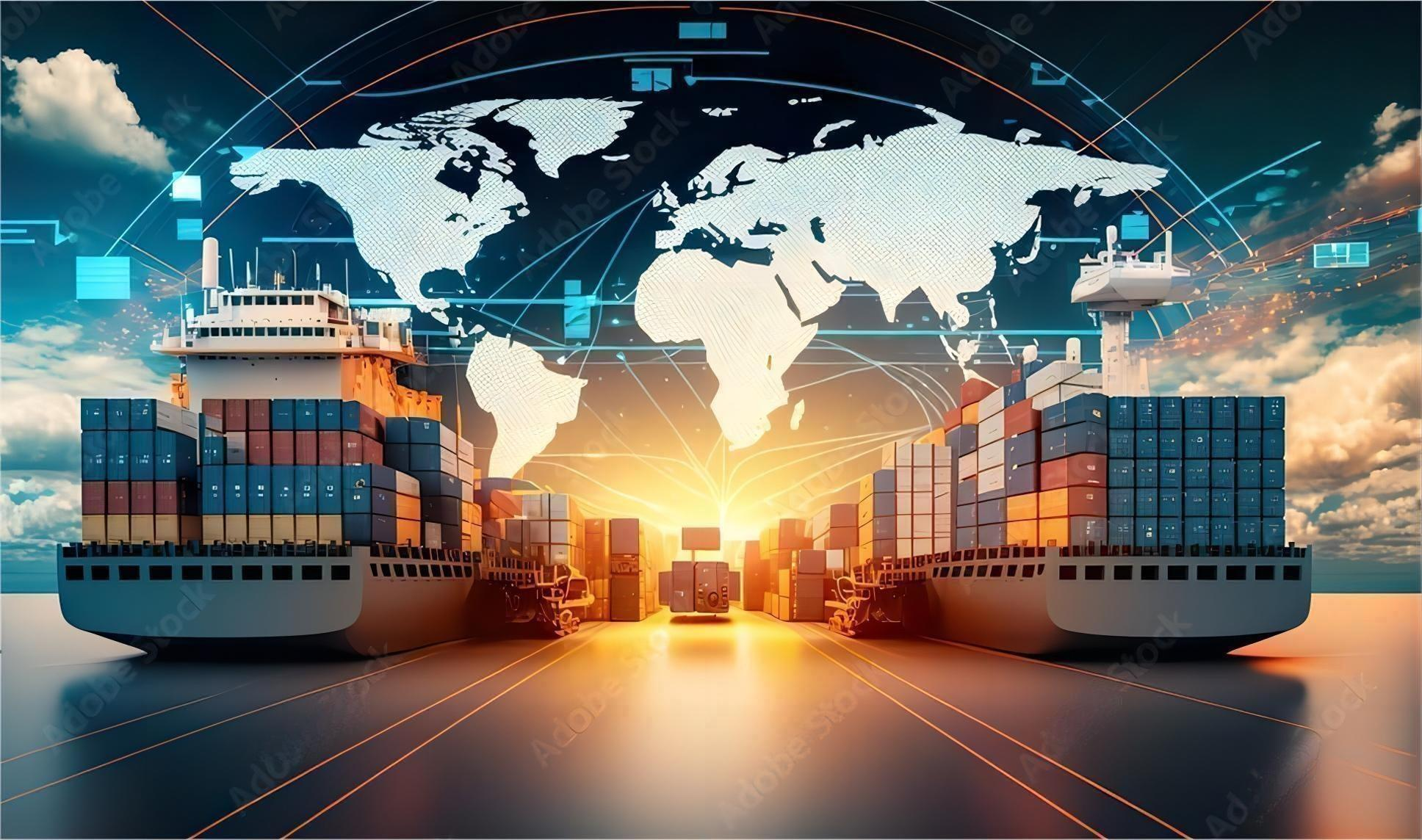 Logistics flow chart for cross-border freight