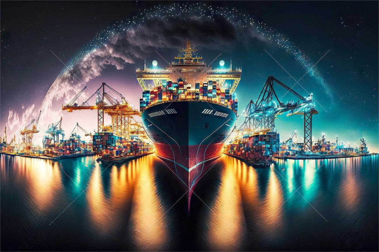 Global shipping and warehouse fulfillment logistics hub